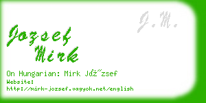 jozsef mirk business card